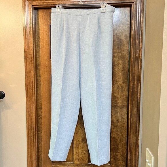 Alfred Dunner Petite‎ Trousers Pants Slacks Silvery Blue Sz 6P EUC - Picture 1 of 10